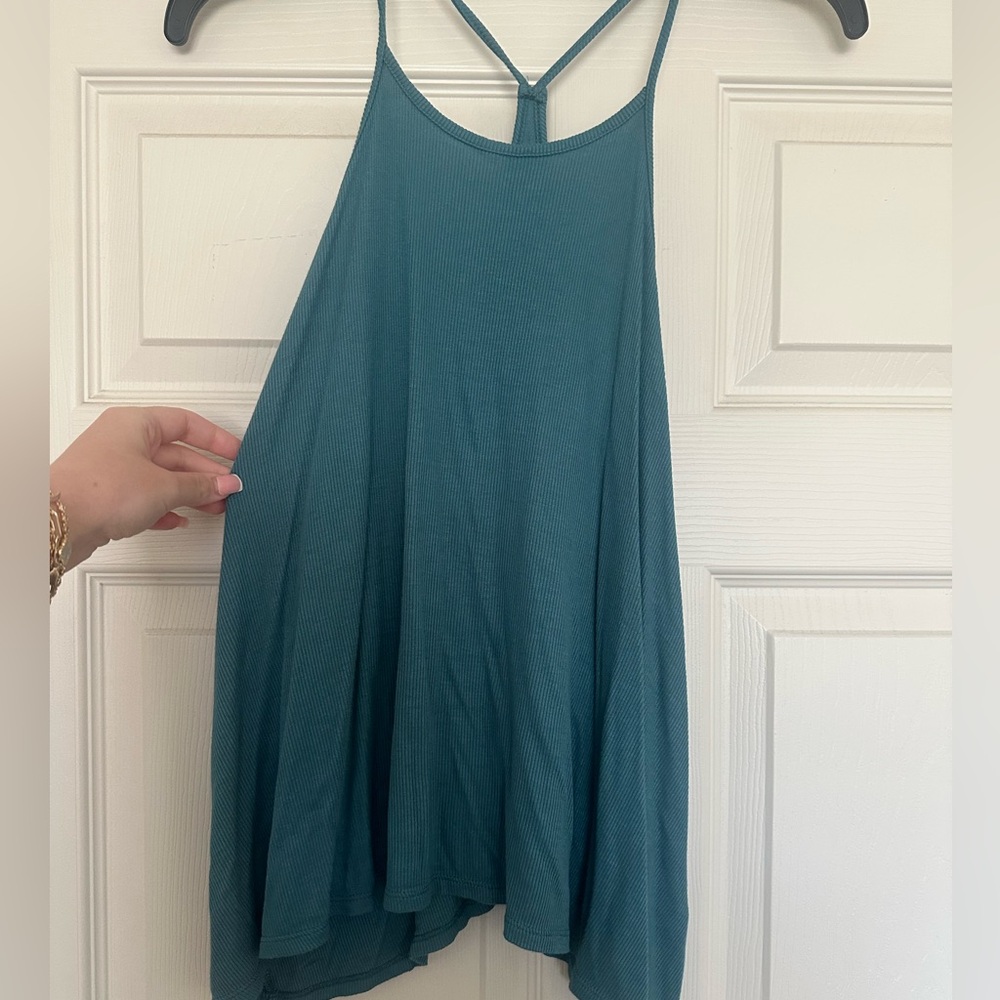 Old Navy Teal Ribbed Tank Top